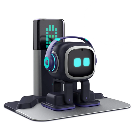 EMO Go Home Robot, AI Desktop Kæledyr med Opladningsdock, Living.AI