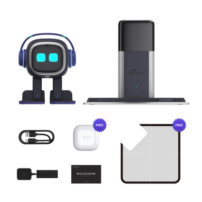 EMO Go Home Robot, AI Desktop Kæledyr med Opladningsdock, Living.AI